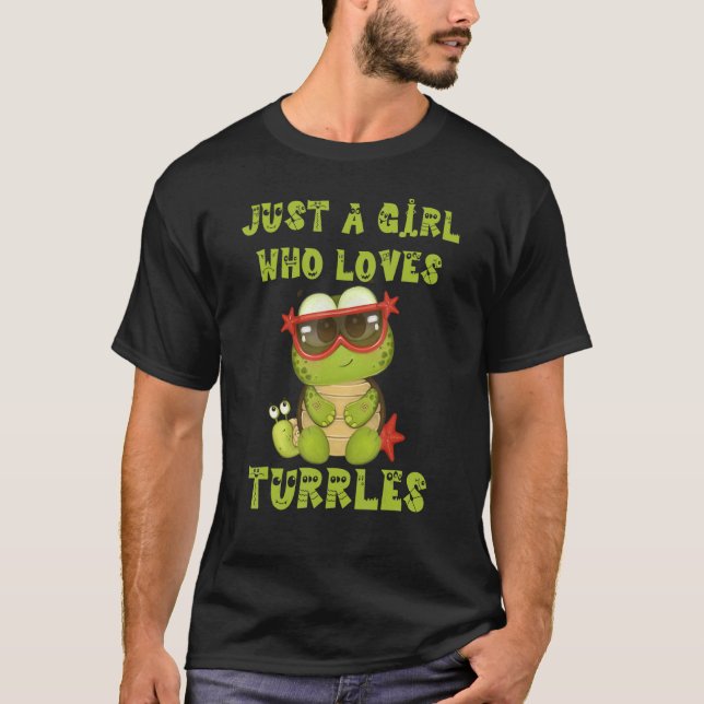 Camiseta Tortuga Guay Para Chicas Mujeres Acuáticas De Tort (Anverso)