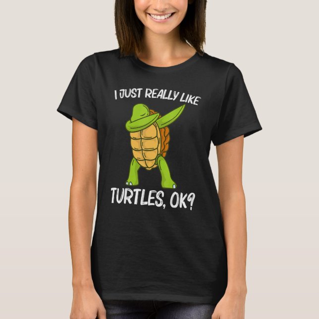 Camiseta Tortuga Guay Para Hombres Mujeres Dabbing Sea Tort (Anverso)