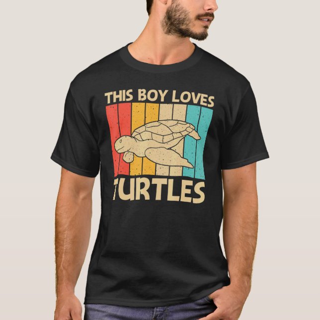 Camiseta Tortuga Guay Para Niños Anima Acuático De Tortuga  (Anverso)