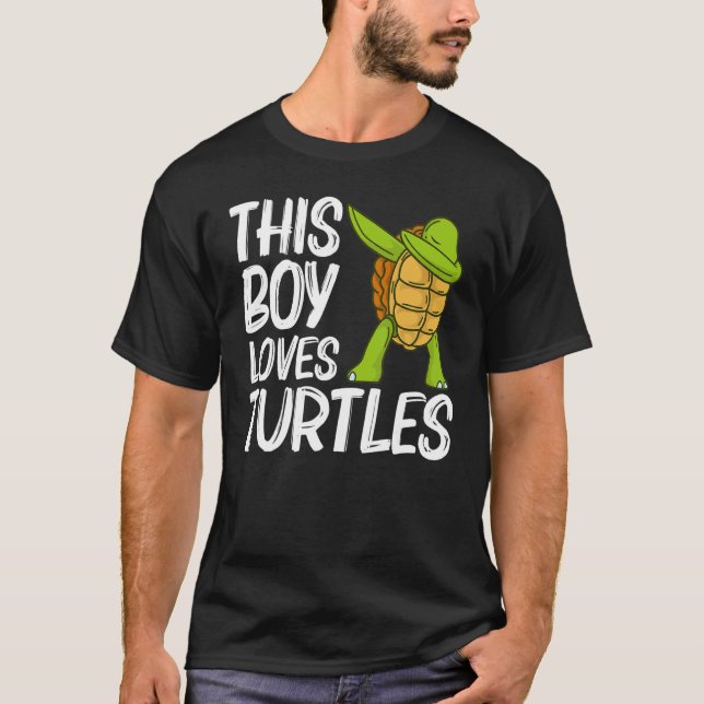 Camiseta Tortuga Guay Para Niños Dabbing Sea Tortoise Ella (Anverso)
