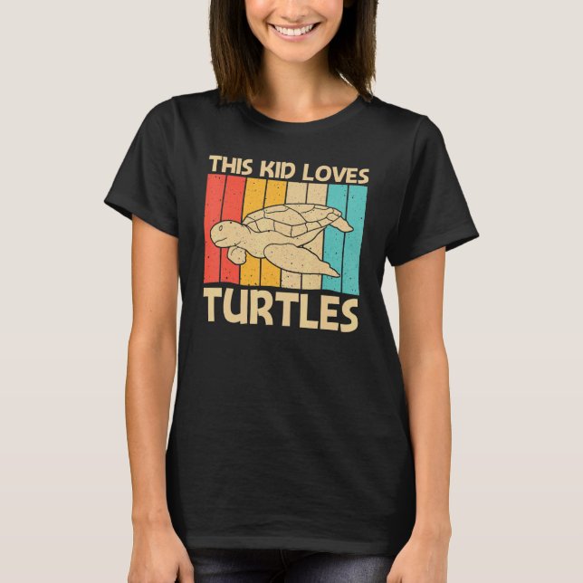 Camiseta Tortuga Guay Para Niños Niños Anima Acuática De To (Anverso)