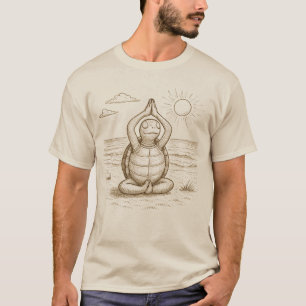 Camiseta Tortuga haciendo yoga en la playa tranquilo solead
