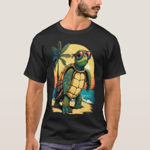Camiseta Tortuga hawaiana tortuga playa tropical Hawaii