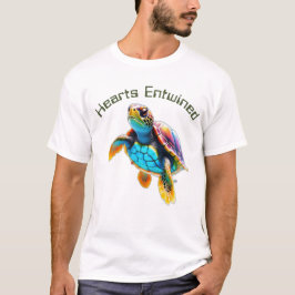 Camiseta Tortuga húmeda brillando a través de un océano esp