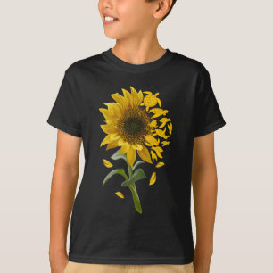 Camiseta Tortuga jardinería de girasol océano Concienciació