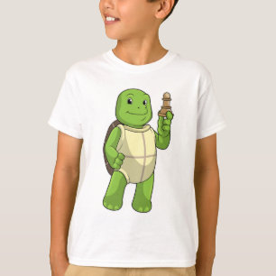 Camiseta Tortuga jugando ajedrez con pieza de ajedrez Peón
