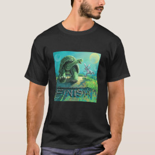 Camiseta Tortuga linda y el arte de las liebres