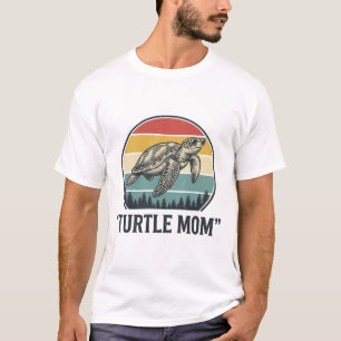 Camiseta Tortuga Mamá Diseño de Grabado de Tortuga Marina V