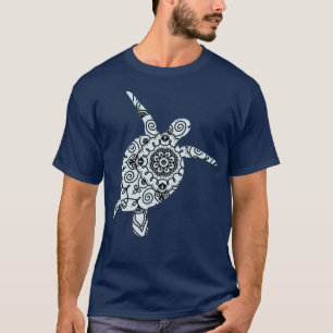 Camiseta Tortuga Mandala azul claro