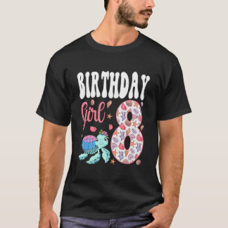 Camiseta Tortuga Marina 8vo Cumpleaños Acuario Oceánico