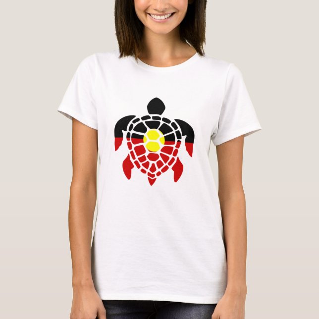 Camiseta Tortuga marina aborigen australiana (Anverso)