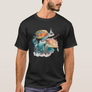Camiseta Tortuga marina acuática salva a las tortugas