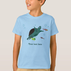 Camiseta Tortuga Marina Adorable Bajo el Arte Marino