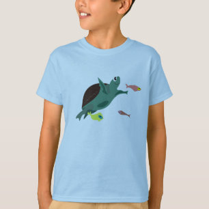 Camiseta Tortuga Marina Adorable Bajo el Arte Marino