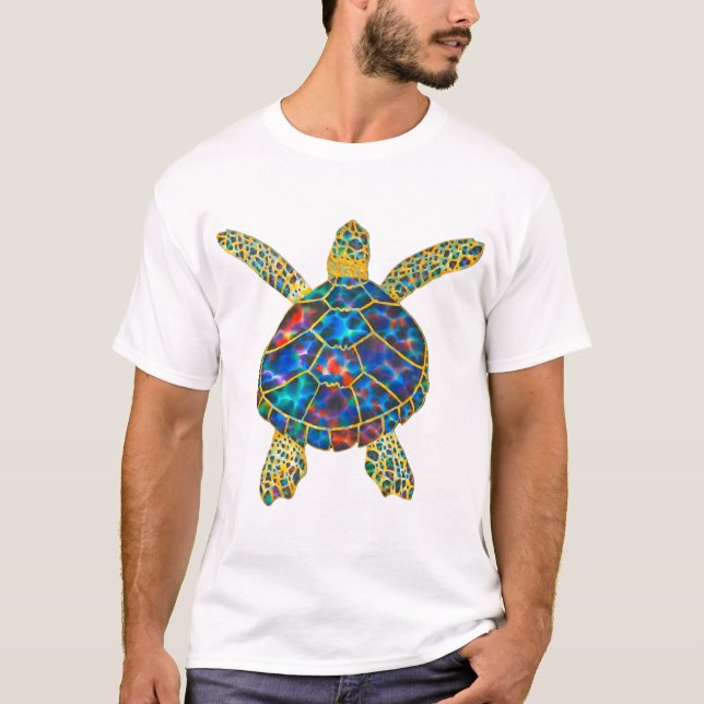 Camiseta Tortuga Marina Arcoíris Copia (Anverso)