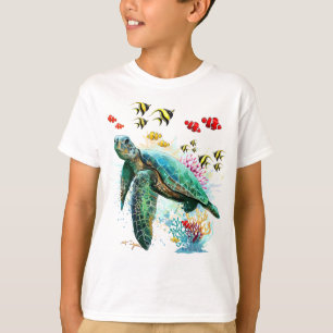 Camiseta Tortuga marina bajo el agua Estilo