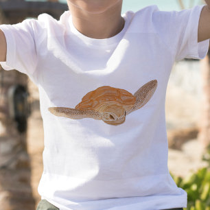 Camiseta Tortuga marina bajo el agua - transparente.
