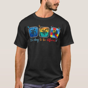 Camiseta Tortuga Marina Conciencia del Autismo Está Bien Se