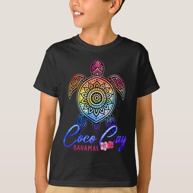 Camiseta Tortuga marina de Coco cay tie dye  (Anverso)