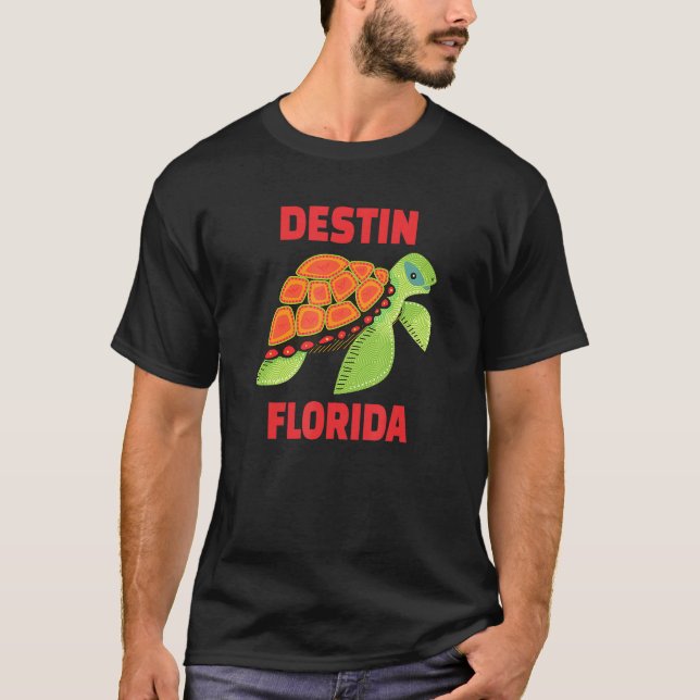 Camiseta Tortuga marina de Destin Florida (Anverso)