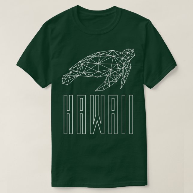 Camiseta Tortuga marina de Hawaii Geo White TShirt (Diseño del anverso)