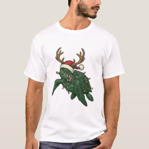 Camiseta Tortuga Marina De Navidad Reno Grabado Vintage De