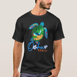 Camiseta Tortuga marina de Oahu Vacaciones familiares hawai