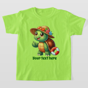 Camiseta Tortuga marina divertida verano agrega chicas de t