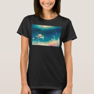 Camiseta Tortuga marina en un arrecife radiante