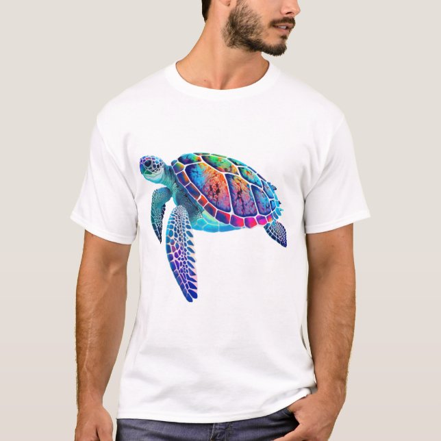 Camiseta Tortuga marina fluo (Anverso)