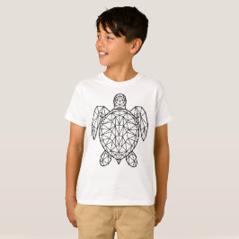 Camiseta Tortuga marina geométrica negra en estructura de a