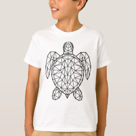 Camiseta Tortuga marina geométrica negra en estructura de a