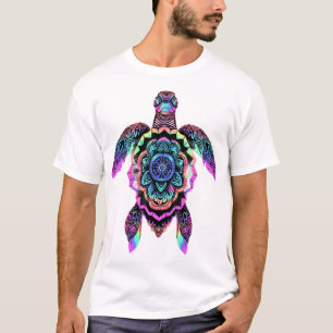 Camiseta Tortuga Marina Mandala Mar Océano Arte Animal Boho