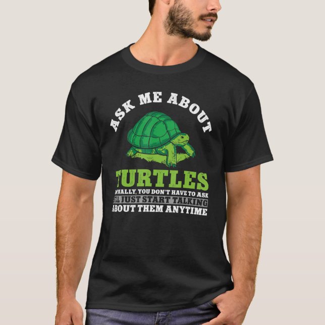 Camiseta Tortuga marina me pregunta sobre tortugas (Anverso)