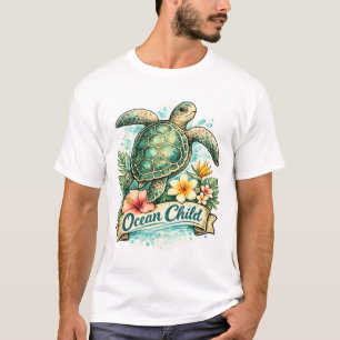 Camiseta Tortuga Marina Ocean Child Vintage