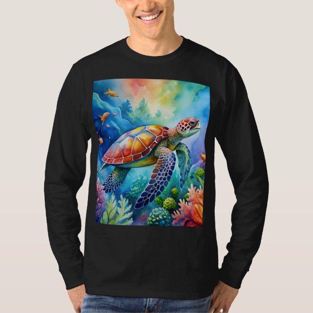 Camiseta Tortuga marina pintada (Anverso)