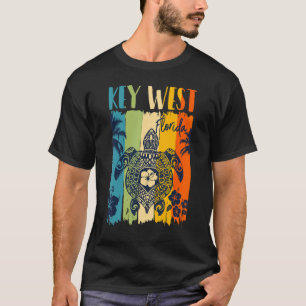 Camiseta Tortuga marina retro clave oeste Florida tema fami