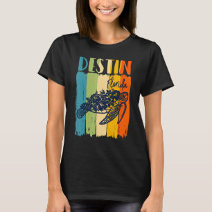 Camiseta Tortuga marina retro Destin Florida Tema amigos Fa