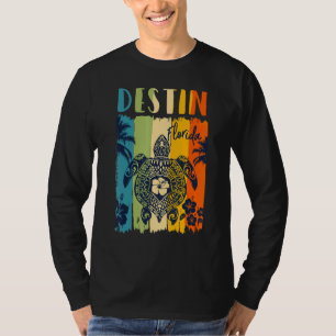 Camiseta Tortuga Marina Retro Destin Florida Tema Vacacione