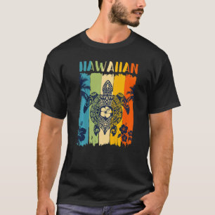 Camiseta Tortuga Marina Retro Hawaii Hawaiano Familiar Comb