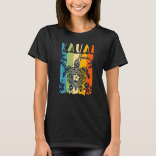 Camiseta Tortuga Marina Retro Kauai Hawaii Vacaciones Famil