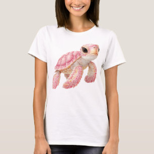 CAMISETA TORTUGA MARINA ROSA PASTEL ADORABLE