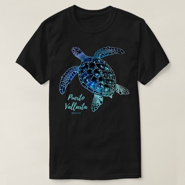 Camiseta Tortuga marina tribal de Puerto Vallarta (Diseño del anverso)