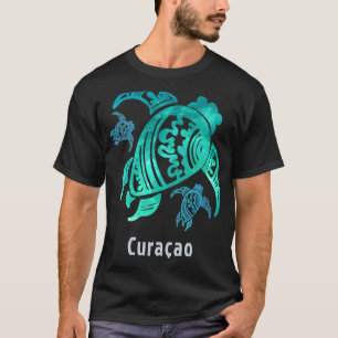 Camiseta Tortuga marina Tribal Ocean Blue Curacau