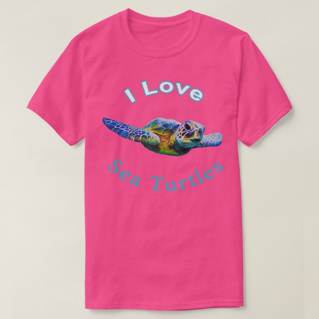 Camiseta Tortuga marina tropical (Diseño del anverso)