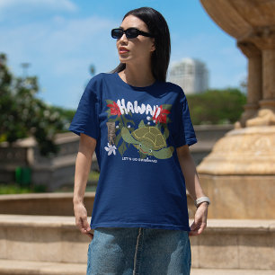 Camiseta Tortuga Marina Tropical Encantadora de Hawái