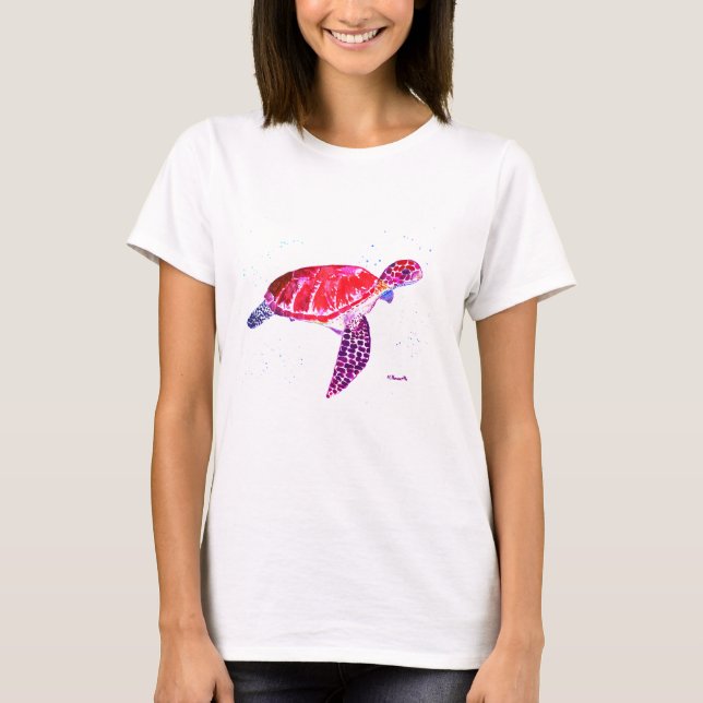 Camiseta Tortuga marina Vacaciones Florida Coral Océano (Anverso)