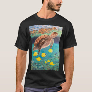 Camiseta Tortuga marina y tangs amarillos