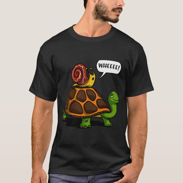 Camiseta Tortuga montada en caracol (Anverso)