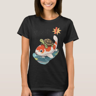 Camiseta Tortuga montando carpa koi